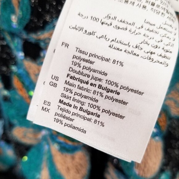 Sandro Bleen Faux-Wrap Mini Tulle Dress Embroidered Sequins EU 42, US 10-12 $445 - Picture 11 of 16